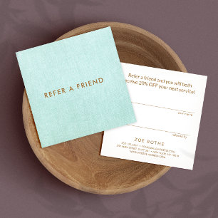 Remisión simple del cliente Aqua Blue Linen