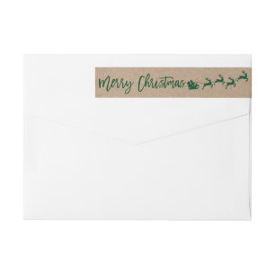 Remite del verde del navidad de la escritura del