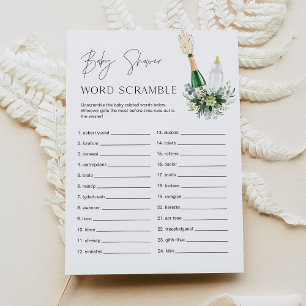 REMITIR Tarjeta de juego Baby Shower de Word para 