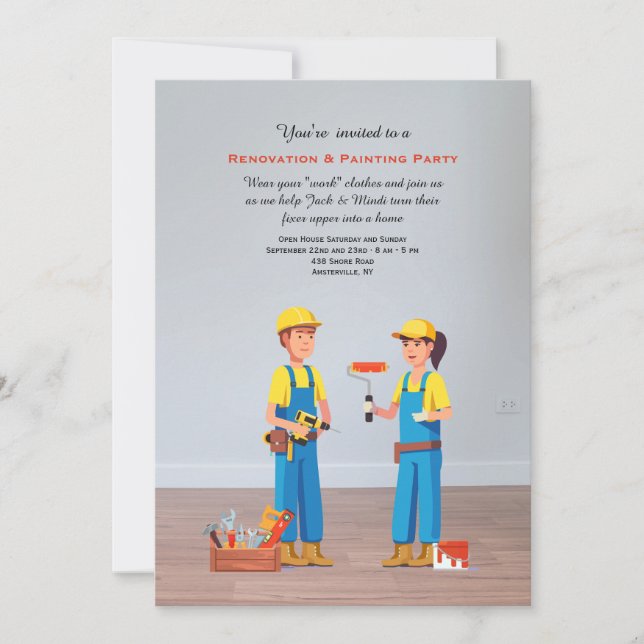 Remodelado de la invitación del fiesta (Anverso)