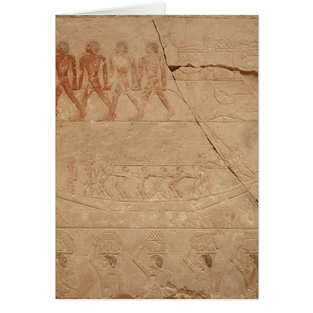 Remolcando un barco, del Mastaba de Mereruka (Frente)