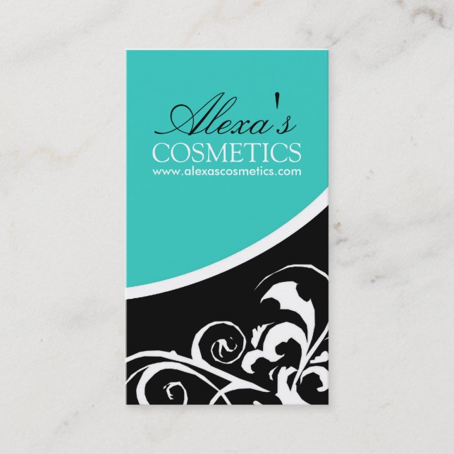 Remolino elegante:: Tarjeta de visita (Anverso)