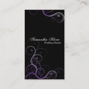 Remolino púrpura elegante de la tarjeta de visita