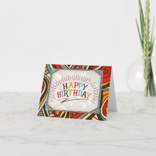 Remolinos Coloridos y Tipografía Feliz Cumpleaños