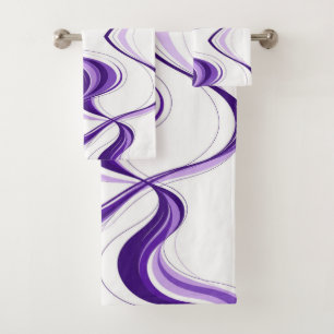 Remolinos de cinta abstractos morados modernos de