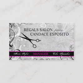 Remolinos exclusivos y tarjeta de visita del salón