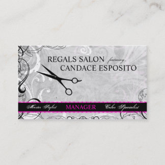 Remolinos exclusivos y tarjeta de visita del salón