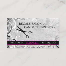 Remolinos exclusivos y tarjeta de visita del salón