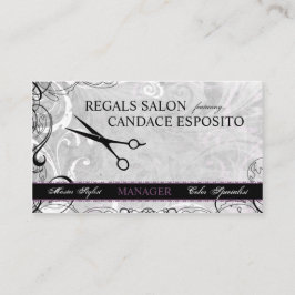 Remolinos exclusivos y tarjeta de visita del salón