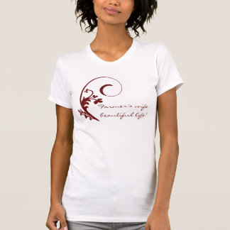 Remolinos hermosos del rojo de la camiseta de la