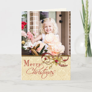 Remolinos Jeweled y tarjeta de Navidad de la foto