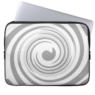 Remolinos modernos en funda para portátil gris