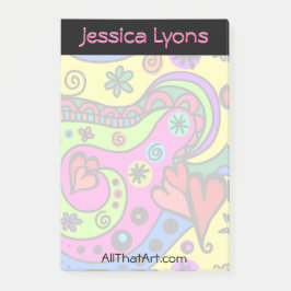 Remolinos personalizados de las notas de post-it,