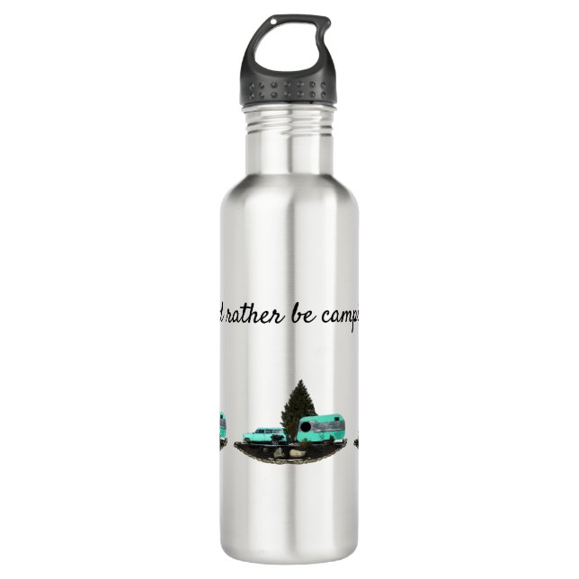 Remolque de coches de camping retro Botella de agu (Anverso)