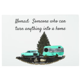 Remolque de coches de camping retro Nomad arte mur