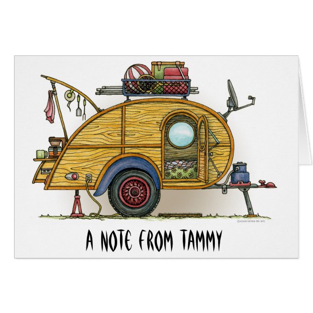 Remolque lindo del viaje del campista de la (Anverso (Horizontal))