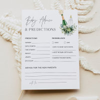 REMY tarjeta de consejos y predicciones de Baby Sh