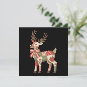 Ren Embroidery Parche Navidad Animal