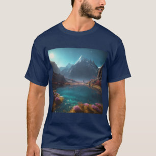 "Renacer en la camiseta gráfica del lago mundial"