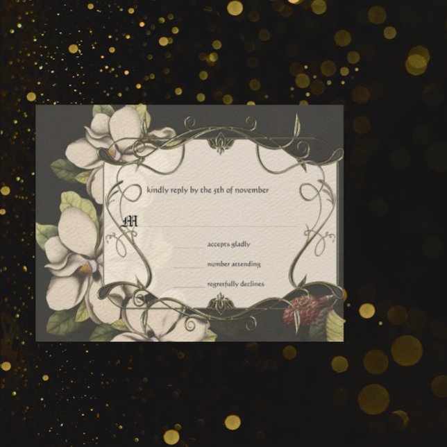 Renacimiento Medieval Magnolia Wedding RSVP (Subido por el creador)