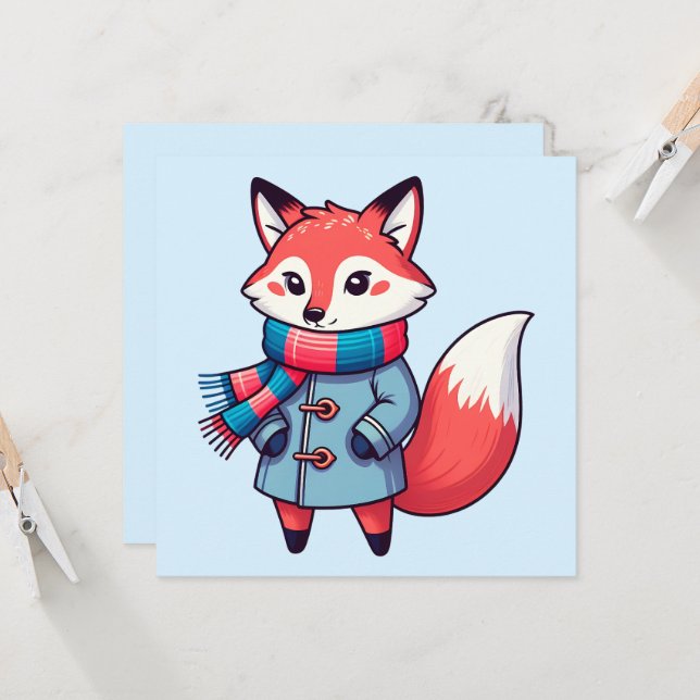 Renard roux hivernale enfantin (Anverso/Reverso In Situ)