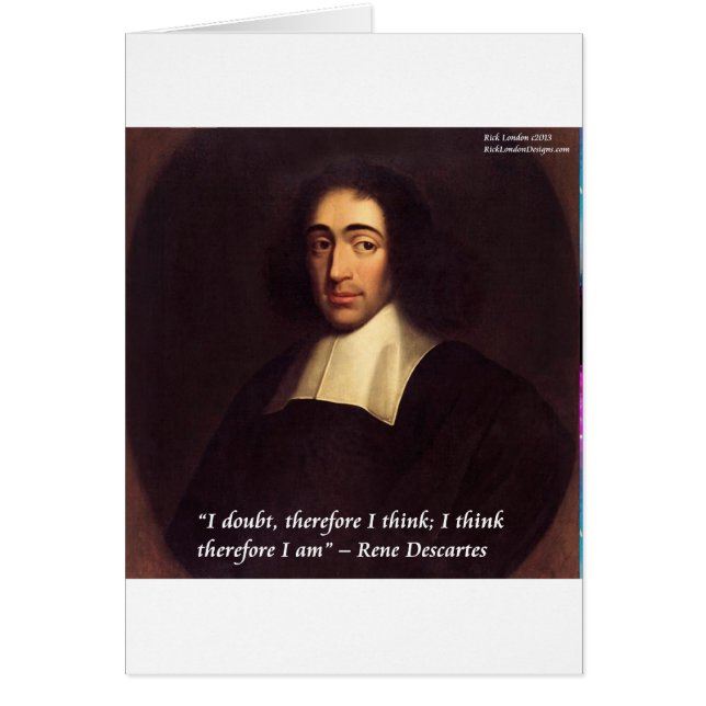 Rene Descarte Creo Que Por Lo Tanto Soy Cita (Frente)
