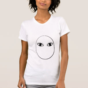 Reñida camiseta de cara de huevo