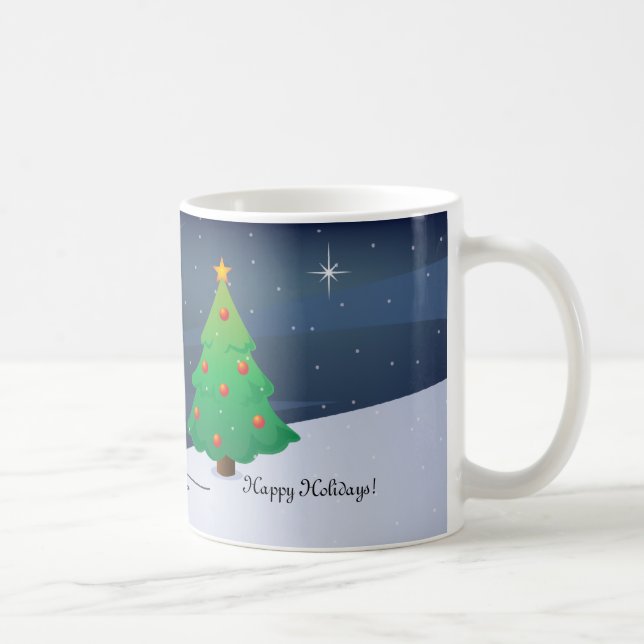 Reno con la taza de las luces de navidad (Derecha)