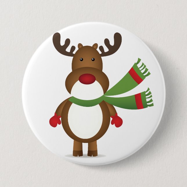 Reno con un botón verde de bufanda (Anverso)