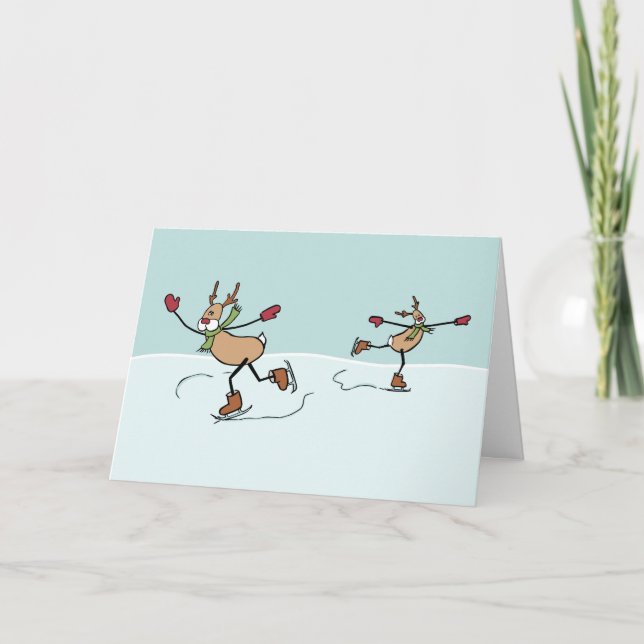 Reno de baile lindo - Tarjeta de vacaciones para N (Anverso)