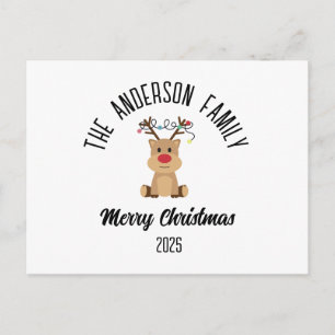 Reno de Navidad con Luces Nombre Personalizado