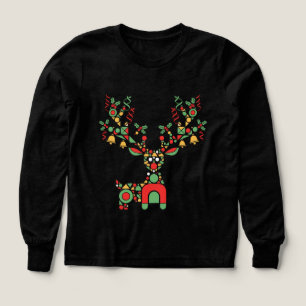 Reno de Navidad Geométrico Moderno Festivo