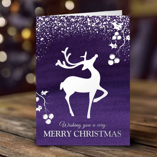 Reno de Navidad plateado morado personalizado (Subido por el creador)