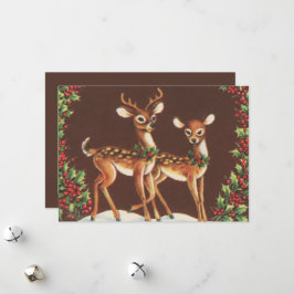 Reno de Navidad retro vintage festivo