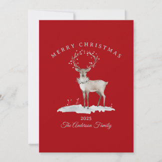 Reno de Navidad rojo crema blanco personalizado