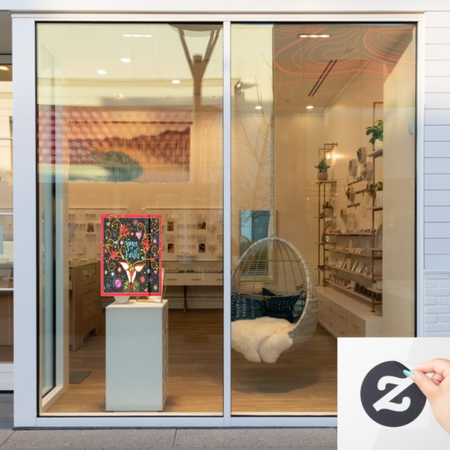 ¡Reno de Paz en la Tierra! “Inspirividad” Pegatina (Ventana de la tienda)