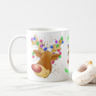 Reno en luces personalizado taza de café