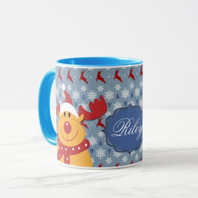 Reno fresco del navidad - taza de café (Anverso izquierdo)