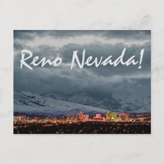 Reno Skyline en la postal nocturna