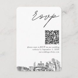Reno Wedding RSVP Código QR Tarjeta de cierre pequ