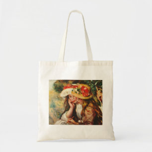 Renoir dos chicas que leen en la bolsa de asas del