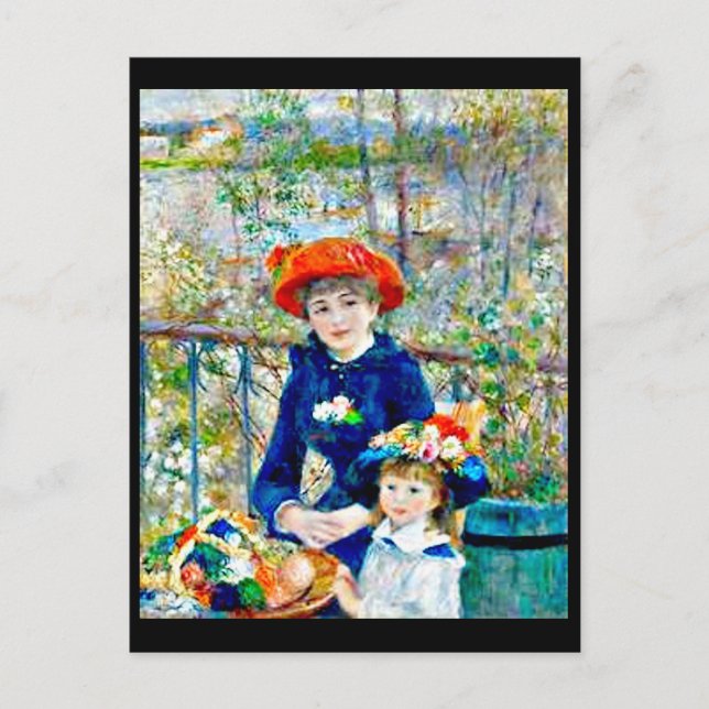 Renoir, dos hermanas, postal (Anverso)