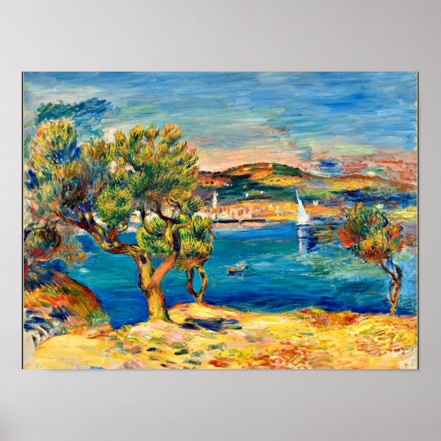 Renoir - L'Estaque, pintura de paisajes de arte fi (Frente)