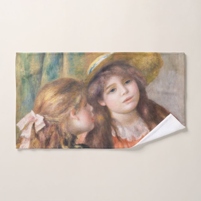 Renoir - Retrato de dos niñas pequeñas (Toalla de mano)