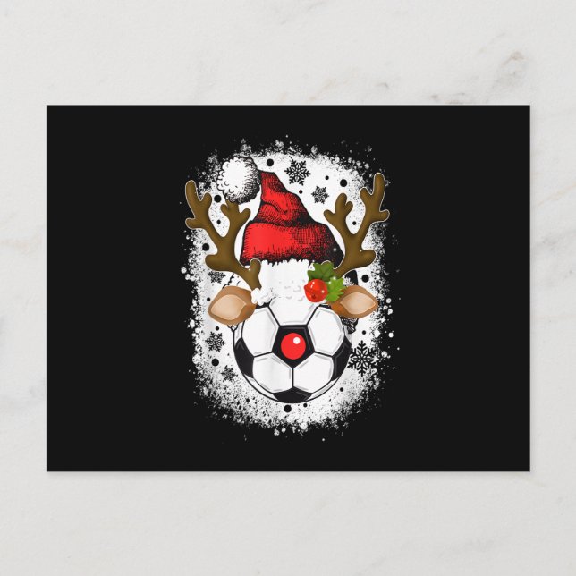 Renos de Navidad de fútbol con sombrero de Santa D (Anverso)
