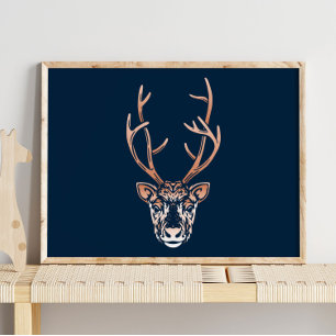 Renos del Ártico   Impresión de pared de invierno 