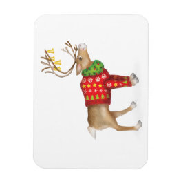 Renos en Navidades festivos saltan imán