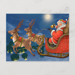 Renos tirando del trineo de Santa Claus | Navidad