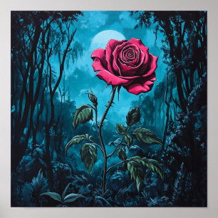Renovación de habitación con arte retro de flor de