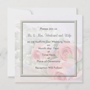 Renovación de invitaciones de votos de Bodas